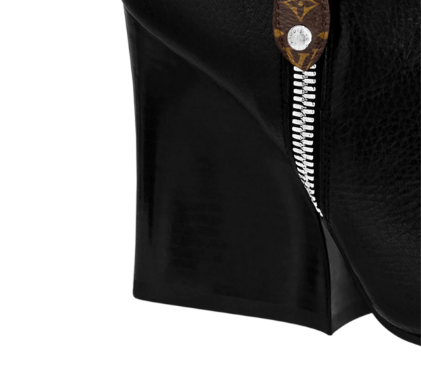 Giày Louis Vuitton Patti Wedge Half Boots 'Black' 1AAEC9 - Ảnh 2