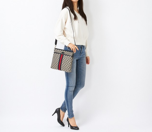 Túi Gucci Shoulder Bag GG Canvas Navy Blue 388926 KY9PZ 4080 - Ảnh 3