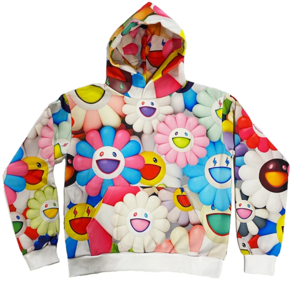 Áo J Balvin x Takashi Murakami All Over Flowers Hoodie Multi JB-XTMAOFMTI