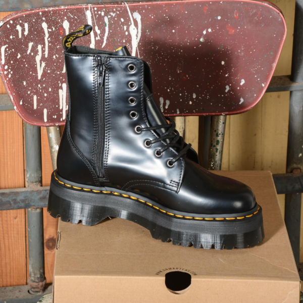 Giày Dr.Martens Jadon Smooth Leather Platform Boots Black 15265001 - Ảnh 4
