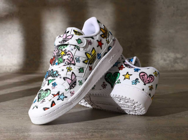 Giày Adidas Jeremy Scott Forum 84 Low 'White Graffiti' GX9668 - Ảnh 2