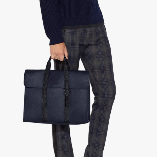 Túi Coach Metropolitan Portfolio Signature Canvas Blocking 76193 JIP2V - Ảnh 2