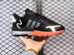 Alternative view of Giày Adidas Nite Jogger 'Black Orange Silver' FY3686