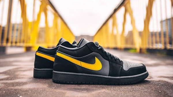 Giày Nike Air Jordan 1 Low 'Black University Gold' 553558-071 - Ảnh 4