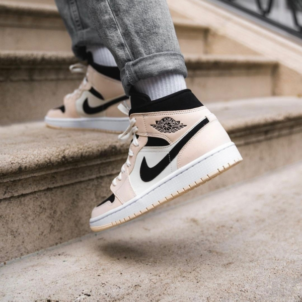 Giày Nike Air Jordan 1 Mid 'Barely Orange' (W) BQ6472-800 - Ảnh 5
