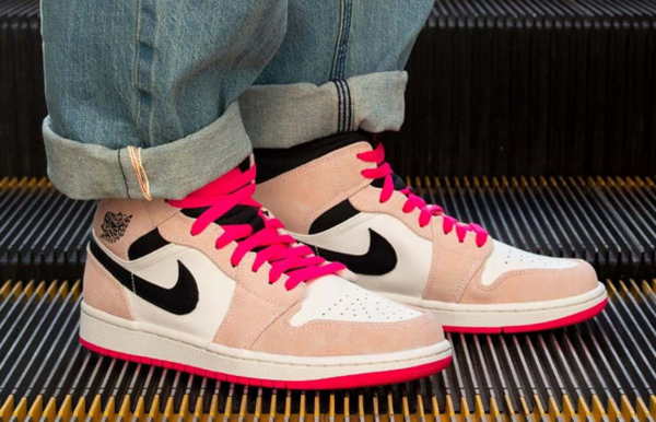 Giày Nike Air Jordan 1 Mid SE 'Crimson Tint' 852542-801 - Ảnh 7