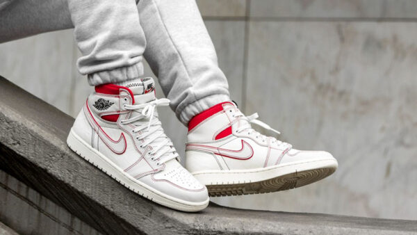 Giày Nike Air Jordan 1 Retro High 'Phantom Gym Red' 555088-160 - Ảnh 3