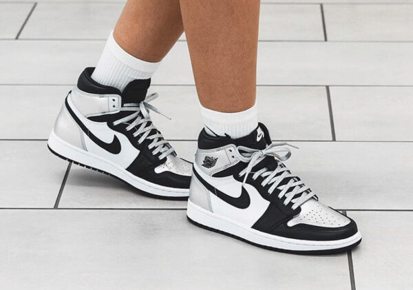 Giày Nike Wmns Air Jordan 1 High OG 'Silver Toe' CD0461-001 - Ảnh 4
