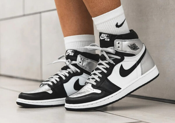 Giày Nike Wmns Air Jordan 1 High OG 'Silver Toe' CD0461-001 - Ảnh 5