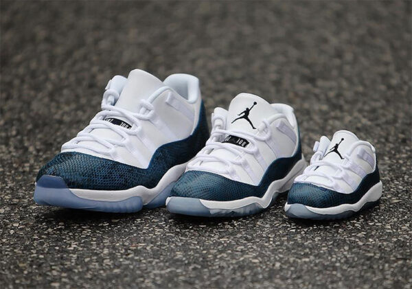 Giày Nike Air Jordan 11 Retro Low GS 'Navy Snakeskin' 2019 CD6847-102 - Ảnh 3