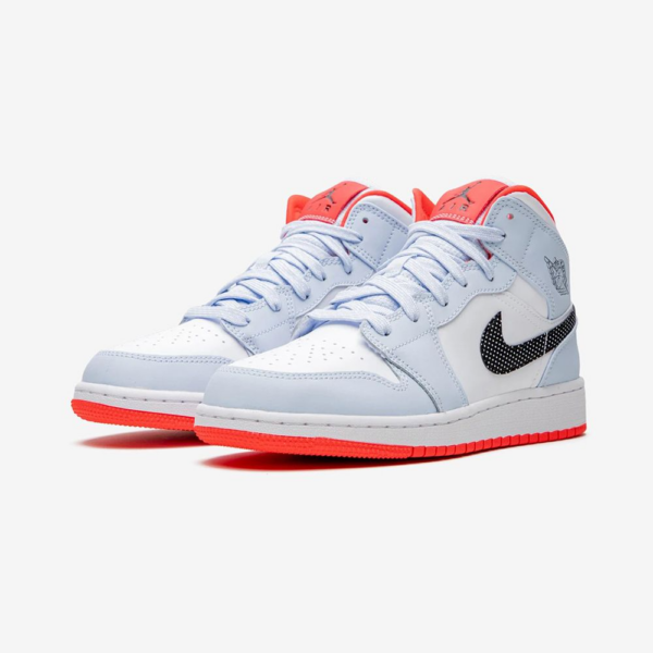 Giày Nike Air Jordan 1 Mid GS 'Half Blue' 555112-400 - Ảnh 9