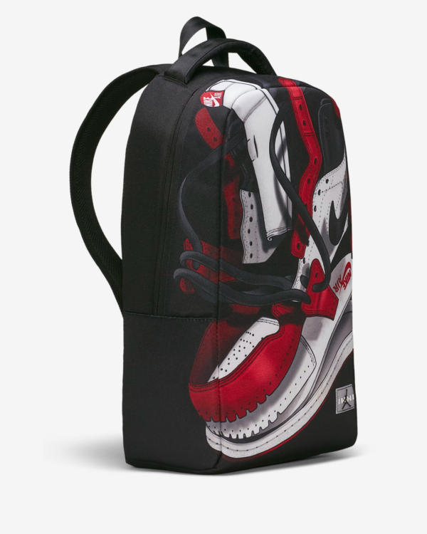 Balo Nike Air Jordan Retro 1 OG Shoe Backpack Black Gym Red 9A0484-KR5 - Ảnh 2