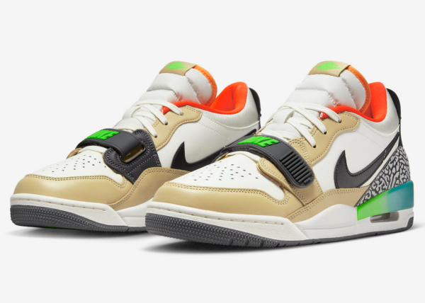 Giay Nike Air Jordan Legacy 312 Low 'White And Orange Green' DZ2762-101