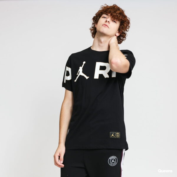 Áo Nike Paris Saint-Germain Wordmark t Shirt Black CK9785-010 - Ảnh 2
