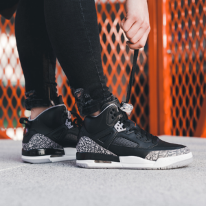 Alternative view of Giày Nike Jordan Spiz'ike GS 'Black Cement' 317321-034