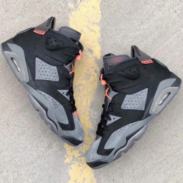 Giày Nike Paris Saint-Germain x Air Jordan 6 Retro BG 'Iron Grey' CN1078-001 - Ảnh 2