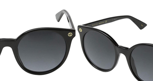 Kính Gucci Black Round Acetate Womens Sunglasses GG0091S001 - Ảnh 3