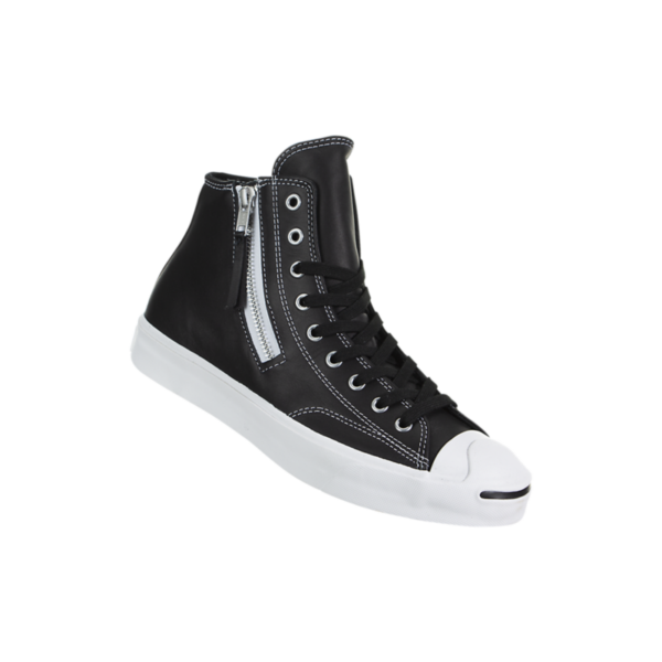 Giày Converse Jack Purcell Zip High 'Black White' 167327C - Ảnh 2