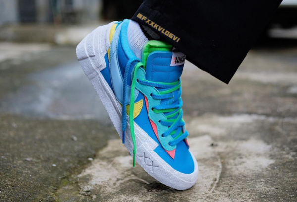 Giày Nike KAWS x sacai x Blazer Low 'Neptune Blue' DM7901-400 - Ảnh 4