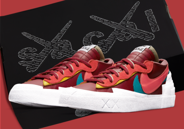 Giày Nike KAWS x sacai x Blazer Low 'Team Red' DM7901-600 - Ảnh 5
