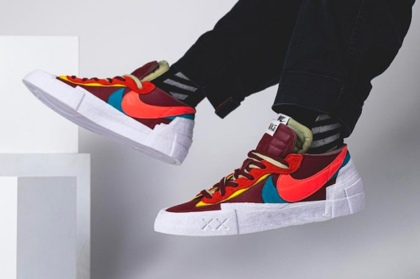 Giày Nike KAWS x sacai x Blazer Low 'Team Red' DM7901-600 - Ảnh 3