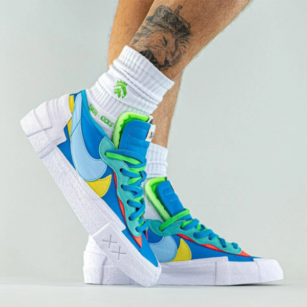 Giày Nike KAWS x sacai x Blazer Low 'Neptune Blue' DM7901-400 - Ảnh 2