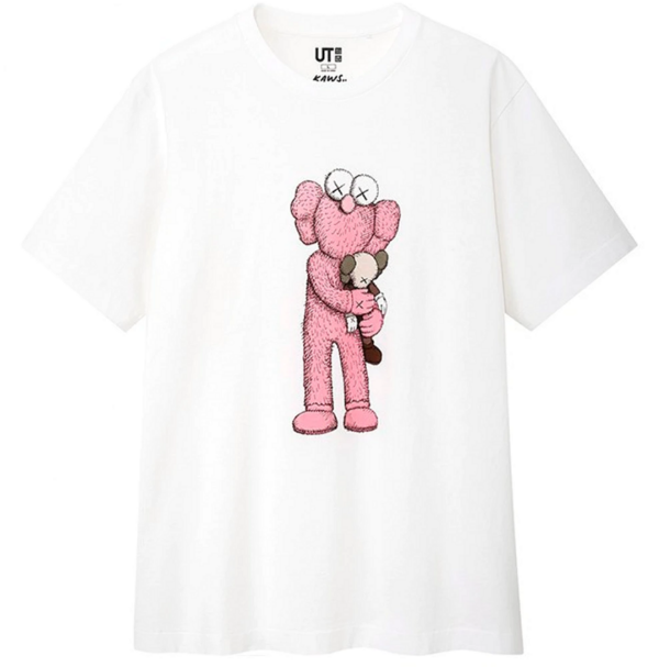 KAWS x Uniqlo Pink BFF Tee White KW-UPKBFFTWH