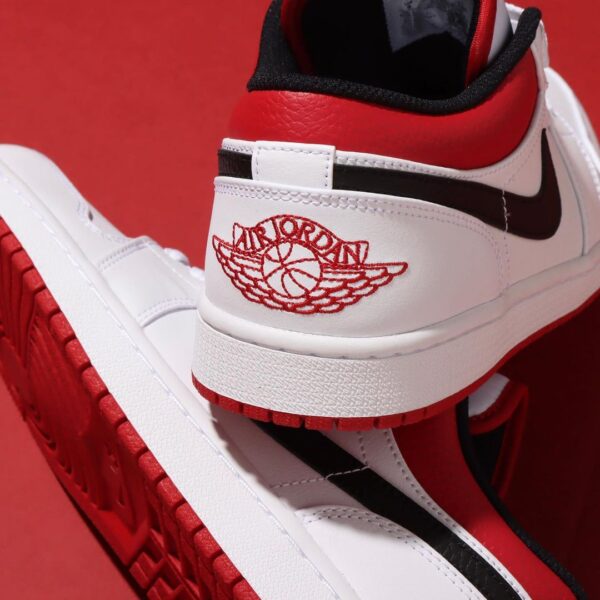 Giày Nike Air Jordan 1 Low 'White Univeristy Red' 553558-118 - Ảnh 8