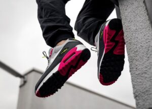 Alternative view of Giày Nike Air Max 90 Essential 'Grey Pink Volt' AJ1285-020