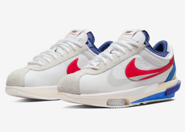Giày Nike x Sacai Zoom Cortez SP 'White Red' DQ0581-100 - Ảnh 11