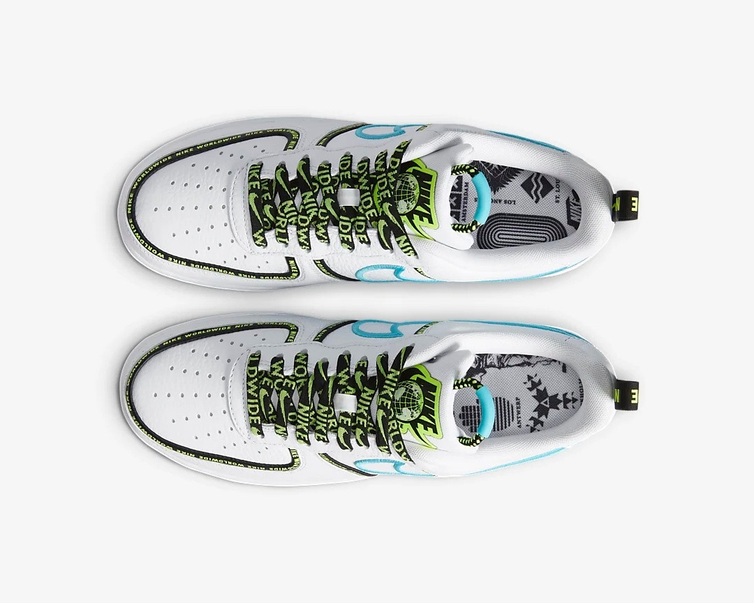 Giày Nike Air Force 1 07 Premium Worldwide Pack Blue Fury CK7213-100 - Ảnh 7