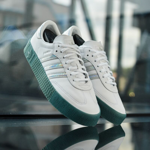 Giày Adidas Wmns Sambarose 'White Silver Green' FX6274 - Ảnh 8