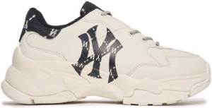 Giay MLB Big Ball Chunky Diamond Monogram NY 'White Black' 3ASHCDM2N-50BKS