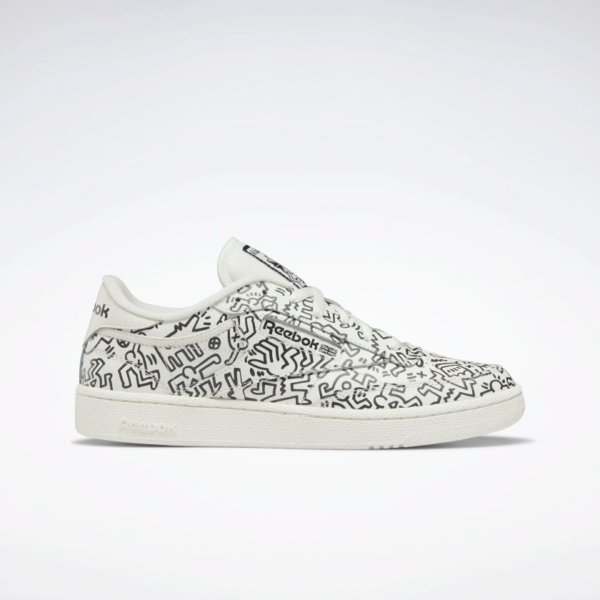 Giày Reebok Keith Haring x Club C 'Dancing Figures Allover Print' GZ1458 - Ảnh 5
