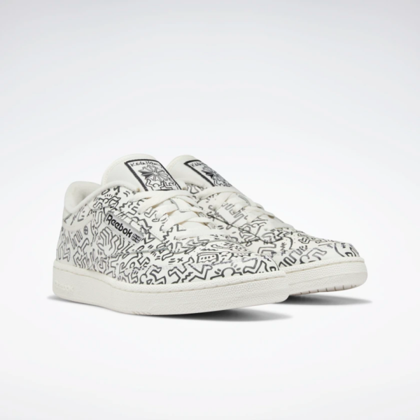 Giày Reebok Keith Haring x Club C 'Dancing Figures Allover Print' GZ1458 - Ảnh 8