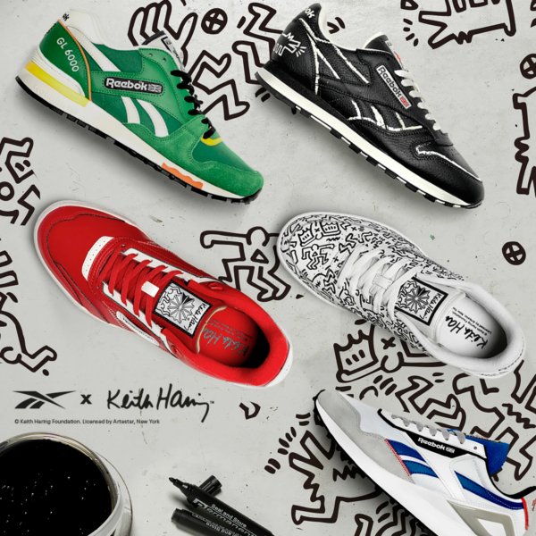 Giày Reebok Keith Haring x Club C 'Dancing Figures Allover Print' GZ1458 - Ảnh 3
