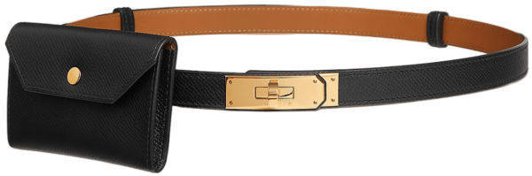 That Lung Hermes Kelly Pocket 18 Belt 'Gold black' H081120CC89