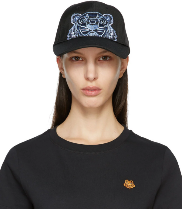 Mũ Kenzo Canvas Kampus Tiger Cap Black Blue FA65AC301F20 - Ảnh 4