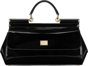 Tui Dolce & Gabbana Medium Polished Calfskin Sicily Bag 'Black' BB7117A103780999