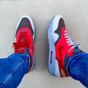 Alternative view of Giày Nike CLOT x Air Max 1 'Kiss Of Death Solar Red' DD1870-600