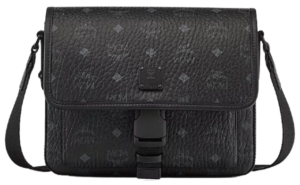 Túi MCM Klassik Messenger in Visetos 'Black' MMMCAKK01BK001