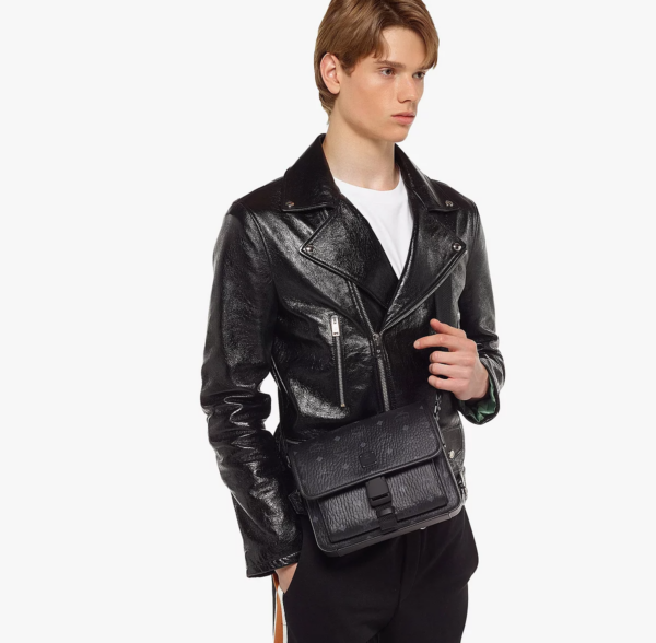 Túi MCM Klassik Messenger in Visetos 'Black' MMMCAKK01BK001 - Ảnh 3