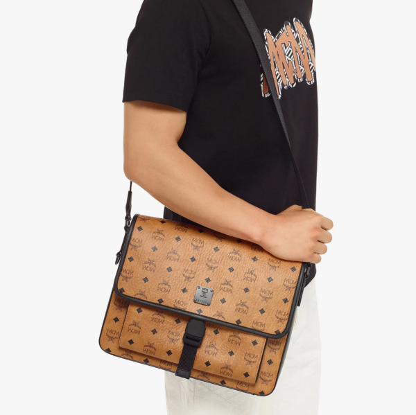 Túi MCM Klassik Messenger in Visetos 'Cognac' MMMCAKK02CO001 - Ảnh 3