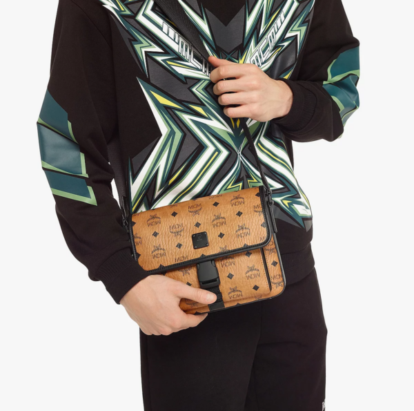 Túi MCM Klassik Messenger in Visetos 'Cognac' MMMCAKK01CO001 - Ảnh 3