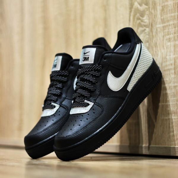 Giày Nike 3M x Air Force 1 '07 LV8 'Black' CT2299-001 - Ảnh 7