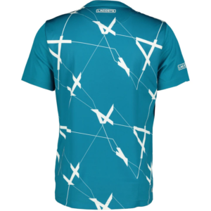 Ao Lacoste Blue Geo Print T Shirt TH8413-4ZK
