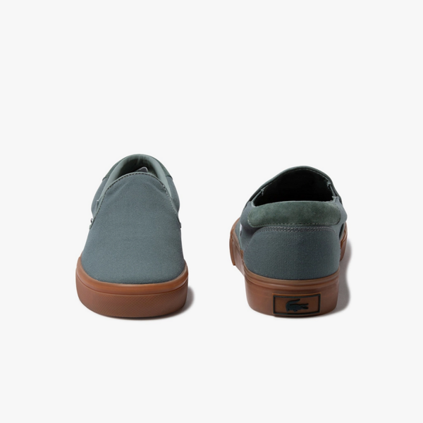 Giày Lacoste Jump Serve Slip Canvas Vulcanised Green Gum 7-42CMA0033AAT - Ảnh 5