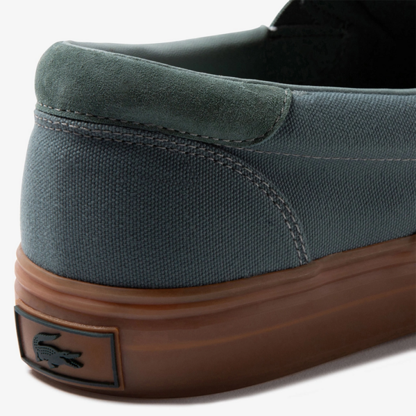 Giày Lacoste Jump Serve Slip Canvas Vulcanised Green Gum 7-42CMA0033AAT - Ảnh 6
