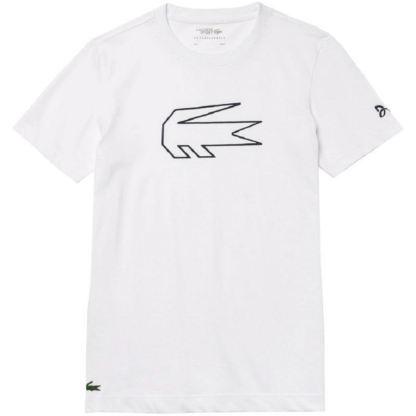Ao Lacoste Novak Djokovic Crocodile Print T-shirt White TH4845-522