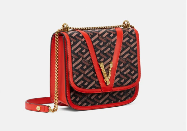 Túi Virtus Versace La Greca 'Red Brown' 1003364-1A01444-5B35V - Ảnh 4